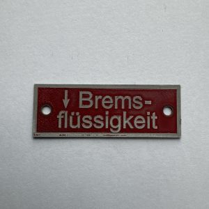 Schild Bremsflüssigkeit