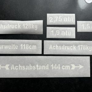 Beschriftungs Satz Spritzschablonen